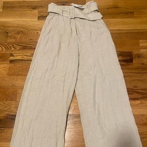 H&M Wide Leg Linen Blend Pants